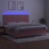vidaXL &Kappa;&rho;&epsilon;&beta;ά&tau;&iota; Boxspring &mu;&epsilon; &Sigma;&tau;&rho;ώ&mu;&alpha; & LED &Rho;&omicron;&zeta; 200x200 &epsilon;&kappa;. &Beta;&epsilon;&lambda;&omicron;ύ&delta;&iota;&nu;&omicron;