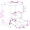 vidaXL Κομοδίνο Μαύρη δρυς 43 x 36 x 60 εκ Επεξεργασμένο ξύλο