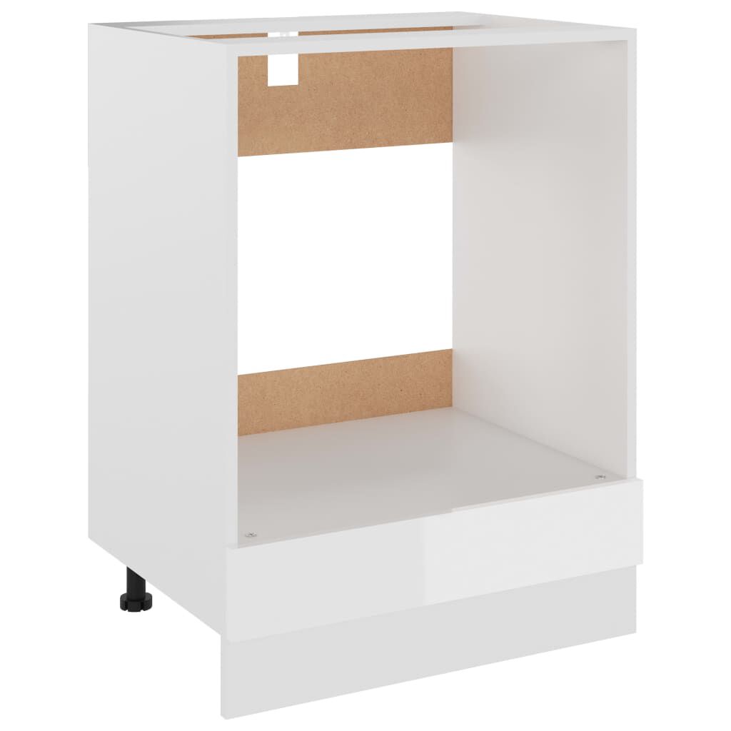 vidaXL Ντουλάπι για Φούρνο Lyon Γυαλιστερό Λευκό 60x46x81,5εκ.
