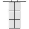 vidaXL &Sigma;&upsilon;&rho;ό&mu;&epsilon;&nu;&eta; &pi;ό&rho;&tau;&alpha; &mu;&epsilon; &sigma;&epsilon;&tau; &upsilon;&lambda;&iota;&kappa;&omicron;ύ &Mu;&alpha;ύ&rho;&omicron; 90x205 cm &gamma;&upsilon;&alpha;&lambda;ί &mu;&epsilon;&tau;&rho;&iota;&alpha;&sigma;&mu;έ&nu;&omicron;