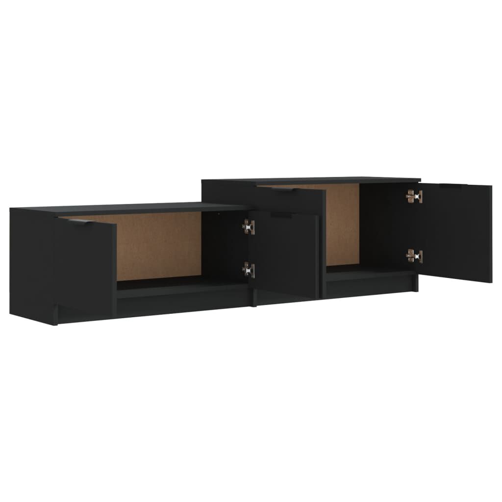 vidaXL Έπιπλο Τηλεόρασης Μαύρο 158,5x36x45 εκ. Επεξεργασμένο Ξύλο