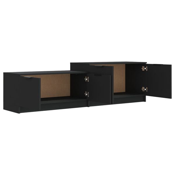 vidaXL Έπιπλο Τηλεόρασης Μαύρο 158,5x36x45 εκ. Επεξεργασμένο Ξύλο