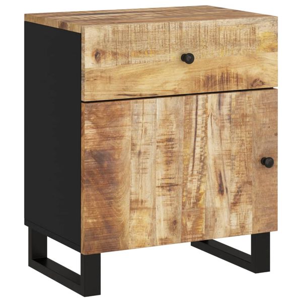 vidaXL Κομοδίνο 50x33x60 εκ. Μασίφ Ξύλο Μάνγκο & Επεξεργασμένο Ξύλο