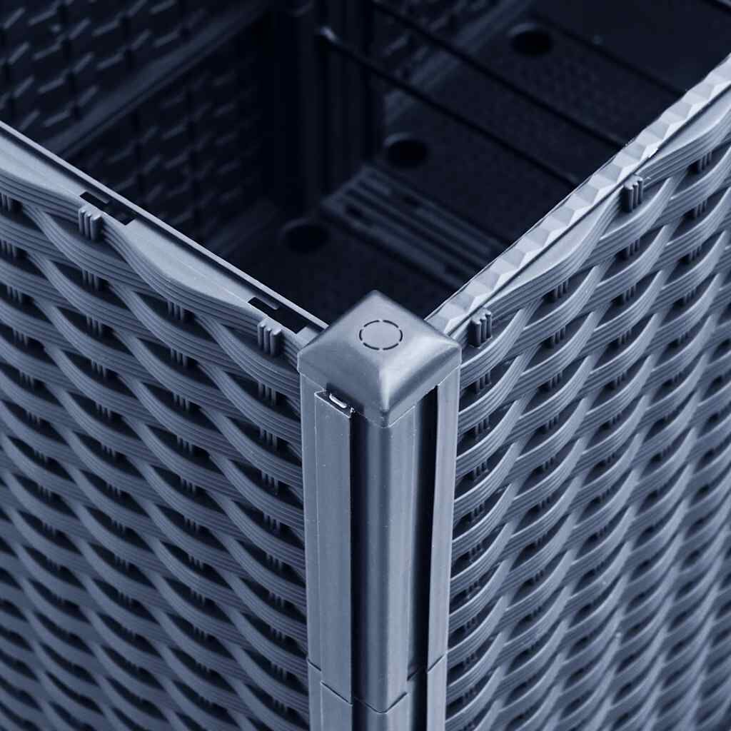 vidaXL Ζαρντινιέρα Κήπου Γκρι 160x160x53 εκ. Πολυπροπυλένιο