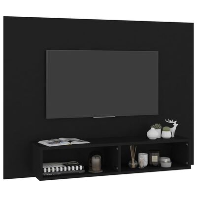 vidaXL Έπιπλο Τηλεόρασης Τοίχου Μαύρο 120 x 23,5 x 90 εκ. Μοριοσανίδα