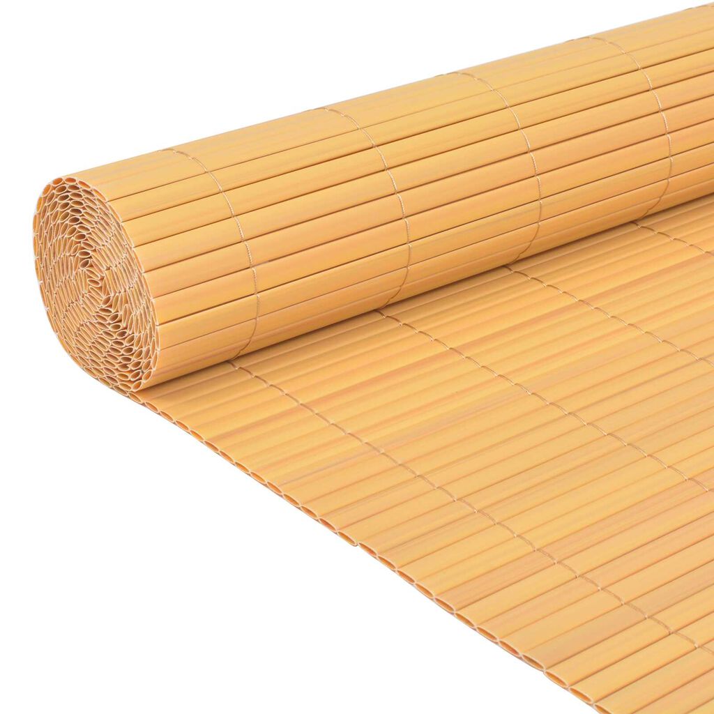 vidaXL Κήπος Φράχτη Διπλής Όψης PVC 150x500 εκ. Κίτρινο