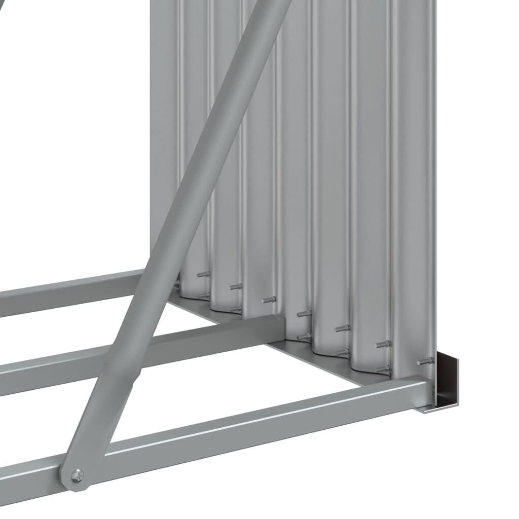 vidaXL Ξυλοθήκη Καφέ 234x45x100 εκ. από Γαλβανισμένο Ατσάλι