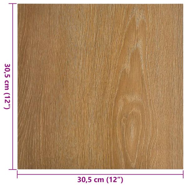 vidaXL Δάπεδο Αυτοκόλλητο Καφέ 55 τεμ. 5,11 μ² από PVC