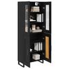 vidaXL Highboard 2 pcs &Mu;&alpha;ύ&rho;&eta; &Omicron;&xi;&upsilon;ά &Sigma;ύ&nu;&theta;&epsilon;&tau;&omicron; &Xi;ύ&lambda;&omicron; &kappa;&alpha;&iota; &Gamma;&upsilon;&alpha;&lambda;ί