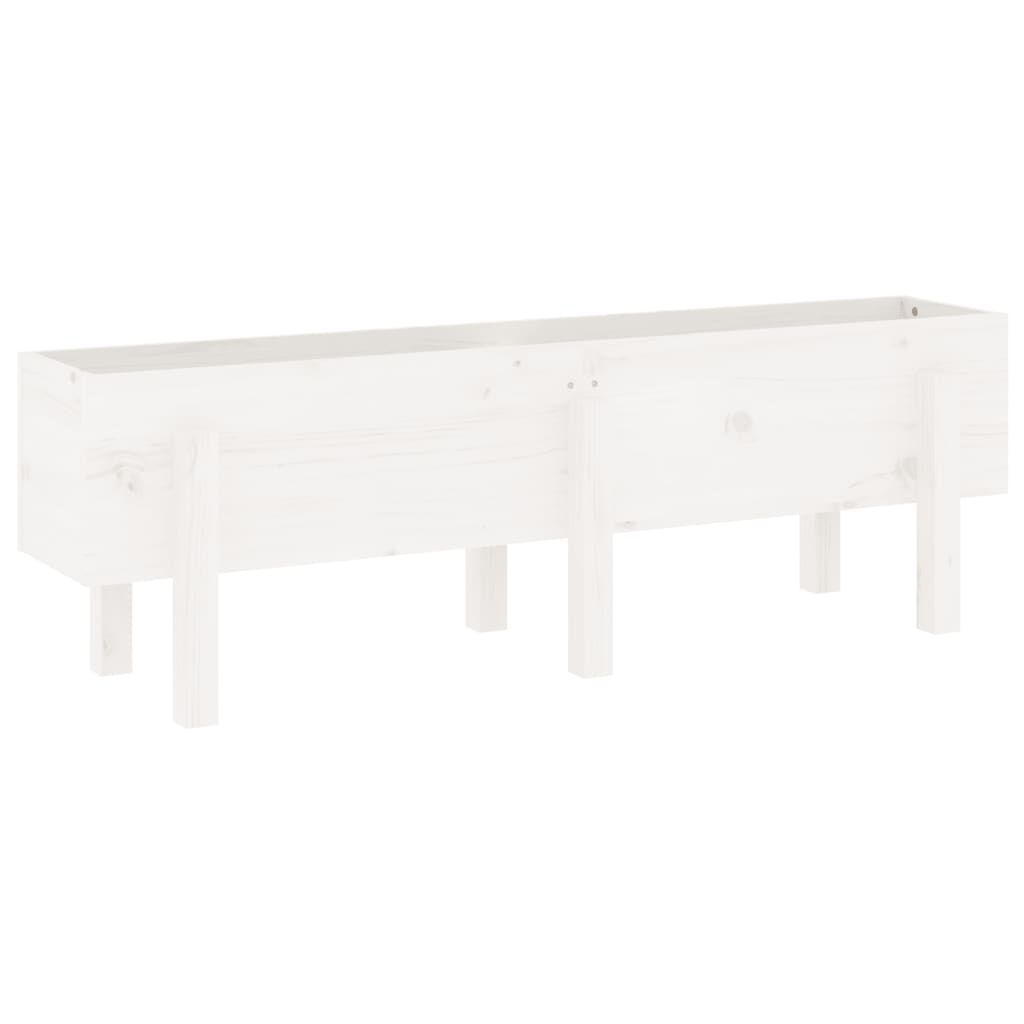vidaXL Ζαρντινιέρα Υπερυψωμένη 121 x 30 x 38 εκ. από Μασίφ Ξύλο Πεύκου