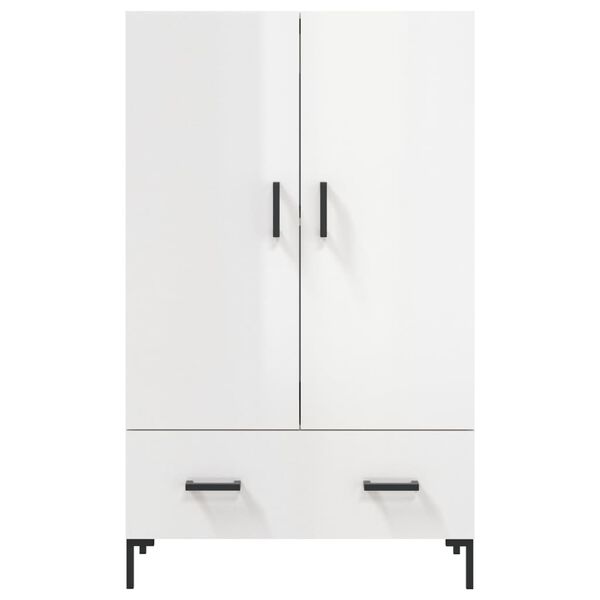 vidaXL Ντουλάπα Γυαλ. Λευκό 69,5 x 31 x 115 εκ. από Επεξεργασμένο Ξύλο
