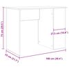 Γραφείο vidaXL Παλιό ξύλο 100x55x75 cm Κατασκευασμένο ξύλο