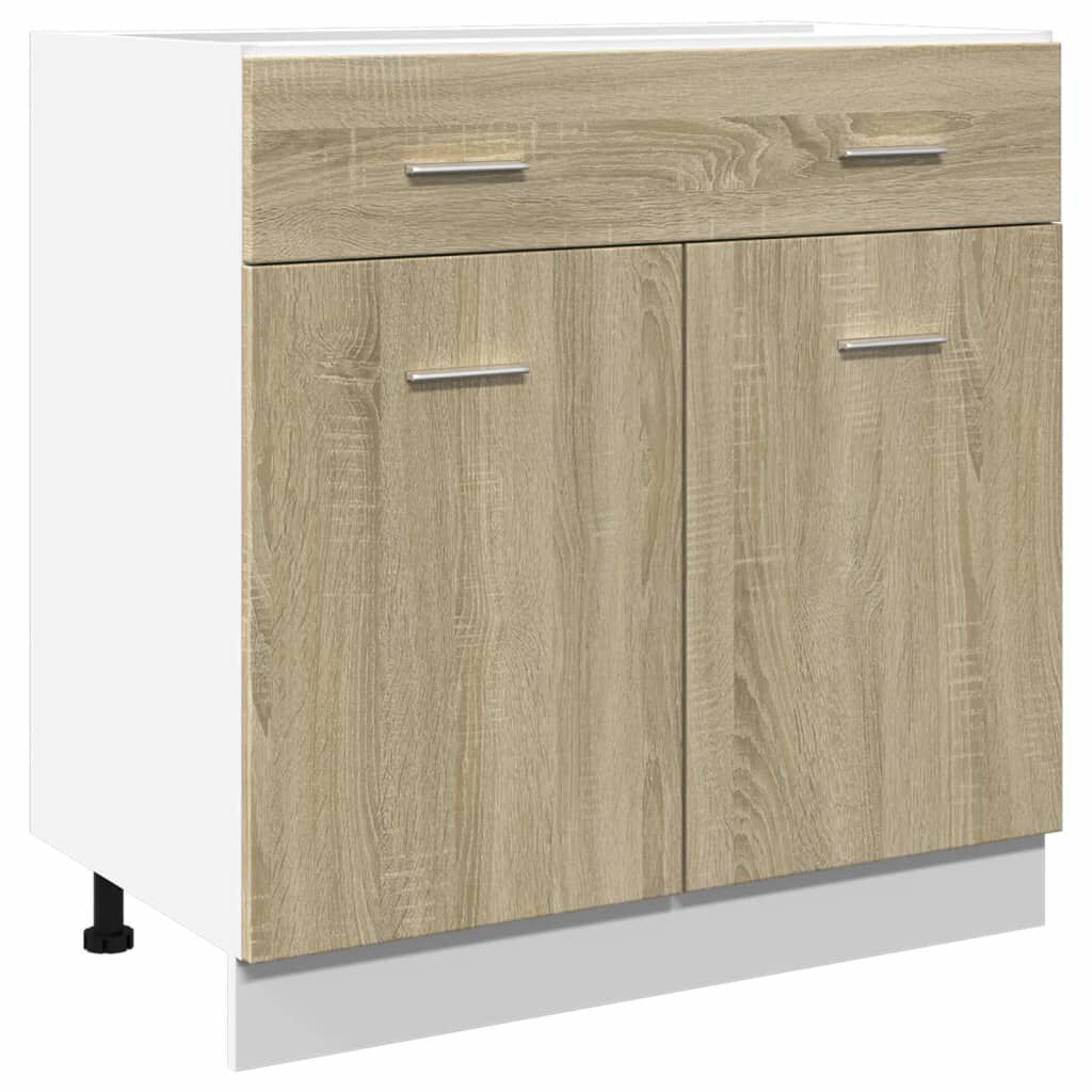vidaXL Ντουλάπι με Συρτάρι Lyon Sonoma Δρυς 80x46x81,5 εκ. Επεξ. Ξύλο