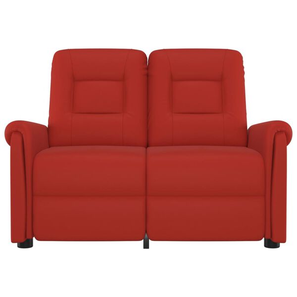 vidaXL Πολυθρόνα Μασάζ Ανακλινόμενη 2 Θέσεων Μπορντό Συνθετικό Δέρμα