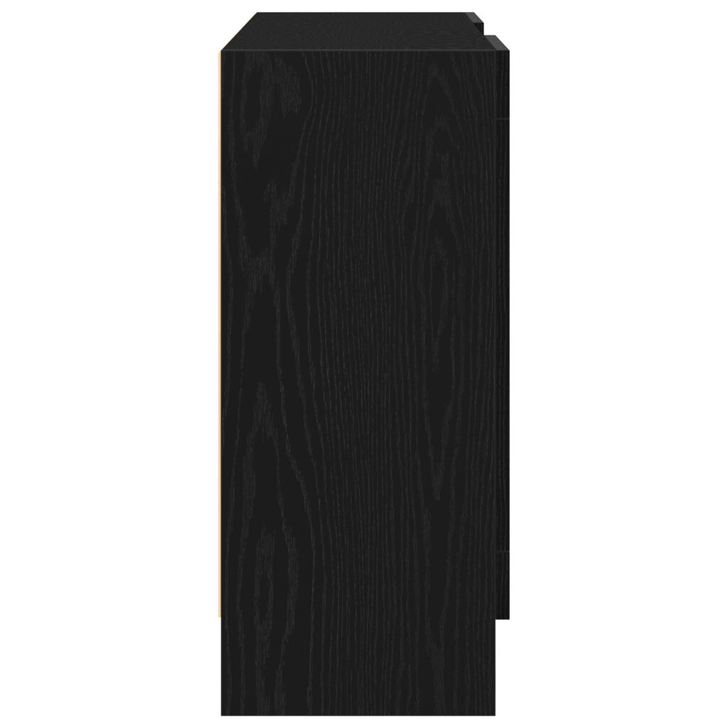 vidaXL Μπουφές Μαύρη Δρυς 120x30,5x70 εκ από Επεξεργασμένο Ξύλο