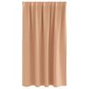 vidaXL Κουρτίνες με κουρτίνες 2 pcs Ανοιχτό καφέ 140x140cm Πολυεστέρας