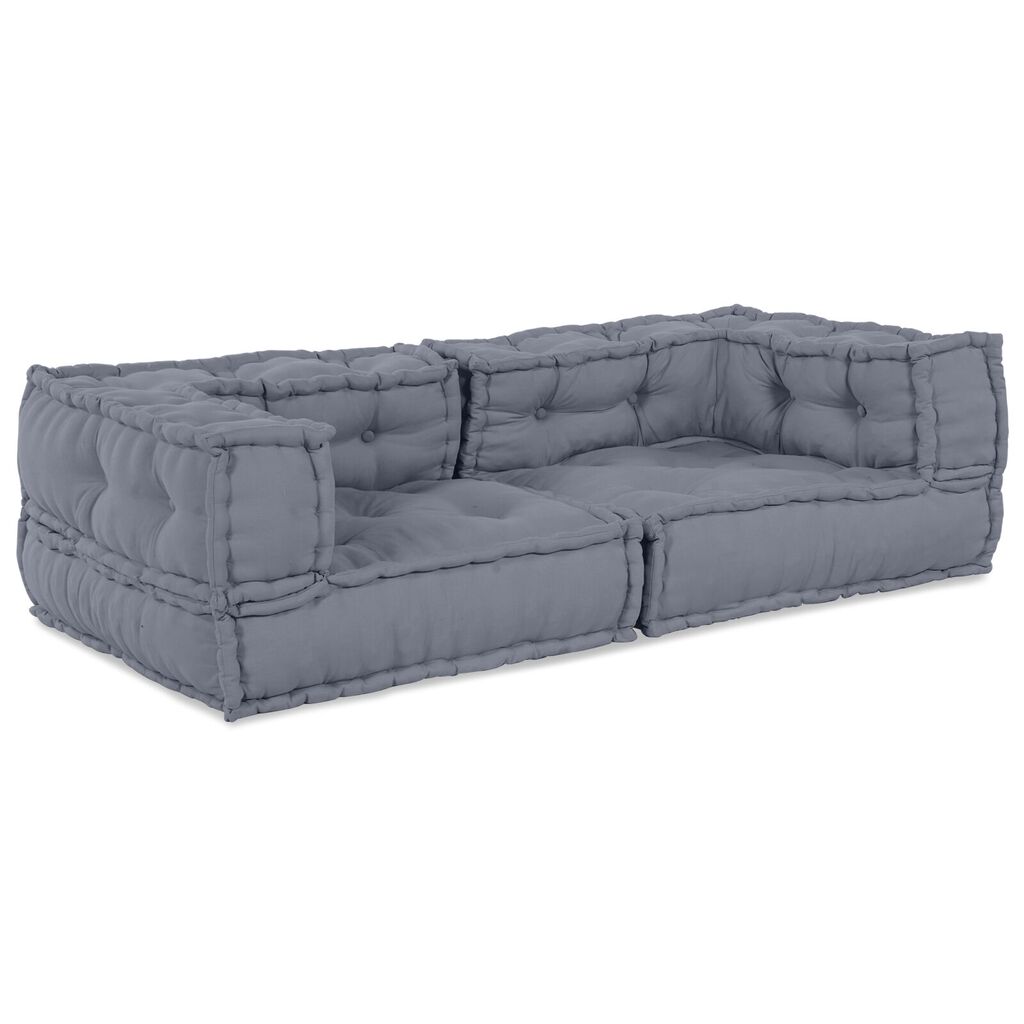 vidaXL Modular Πουφ Γκρί 140x70x36 Υφασμάτινο