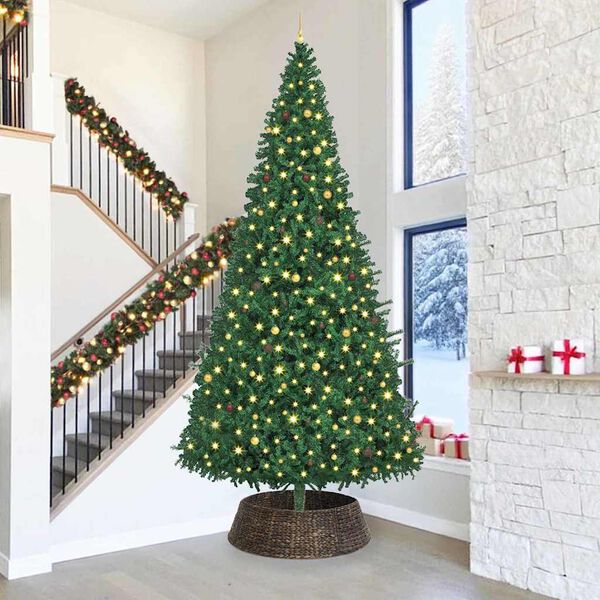 vidaXL Κολάρο Χριστουγεννιάτικου Δέντρου Μαύρο 105 x 105 x 28 εκ