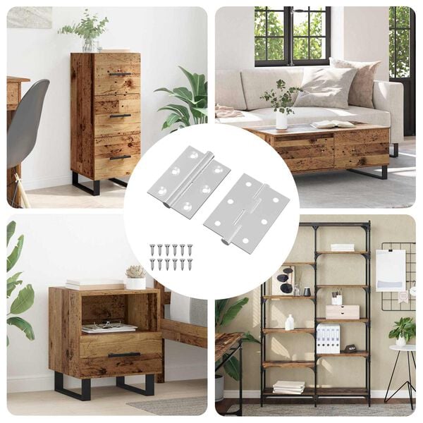 vidaXL Ά&xi;&omicron;&nu;&alpha;&sigmaf; 2 pcs &Alpha;&sigma;&eta;&mu;ί 50 x 38 x 1,3 &chi;&lambda;&sigma;&tau; &Alpha;&tau;&sigma;ά&lambda;&iota;