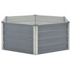 vidaXL Ζαρντινιέρα Ψηλή Γκρι 129 x 129 x 46 εκ. Γαλβανισμένος Χάλυβας