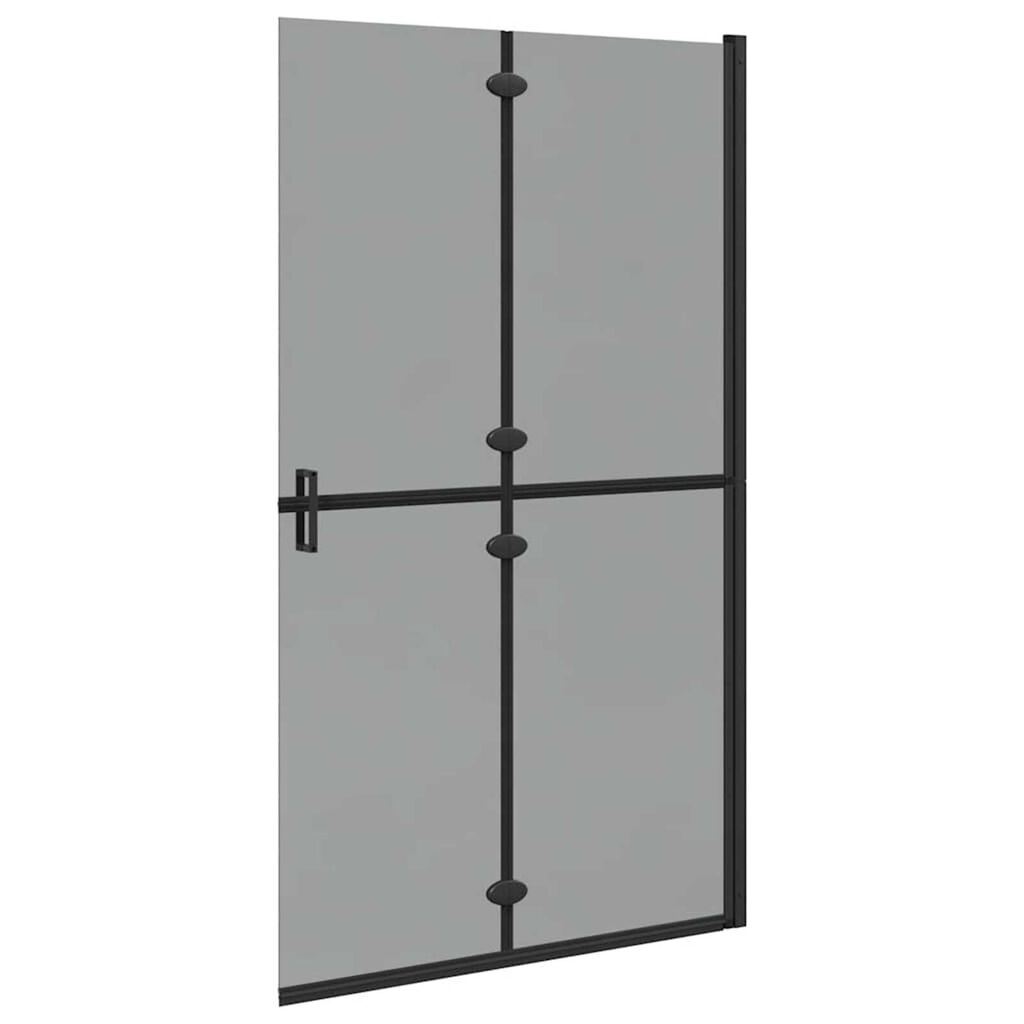 vidaXL Τοίχος ντους Walk-in Μαύρο και σκούρο διαφανές 110 x 190 cm