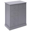 vidaXL Ντουλάπι με 10 Συρτάρια Γκρι 113 x 30 x 79 εκ. από Ξύλο