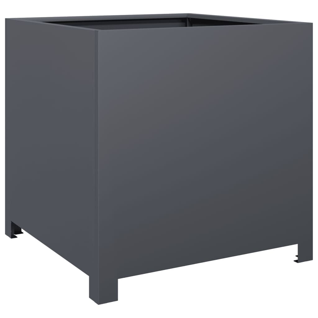 vidaXL Ζαρντινιέρα Κήπου Ανθρακί 50x50x50 εκ. από Ατσάλι