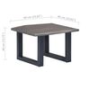 vidaXL Τραπεζάκι Σαλονιού Live Edge Γκρι 60x60x40 εκ. Ξύλο Ακακίας