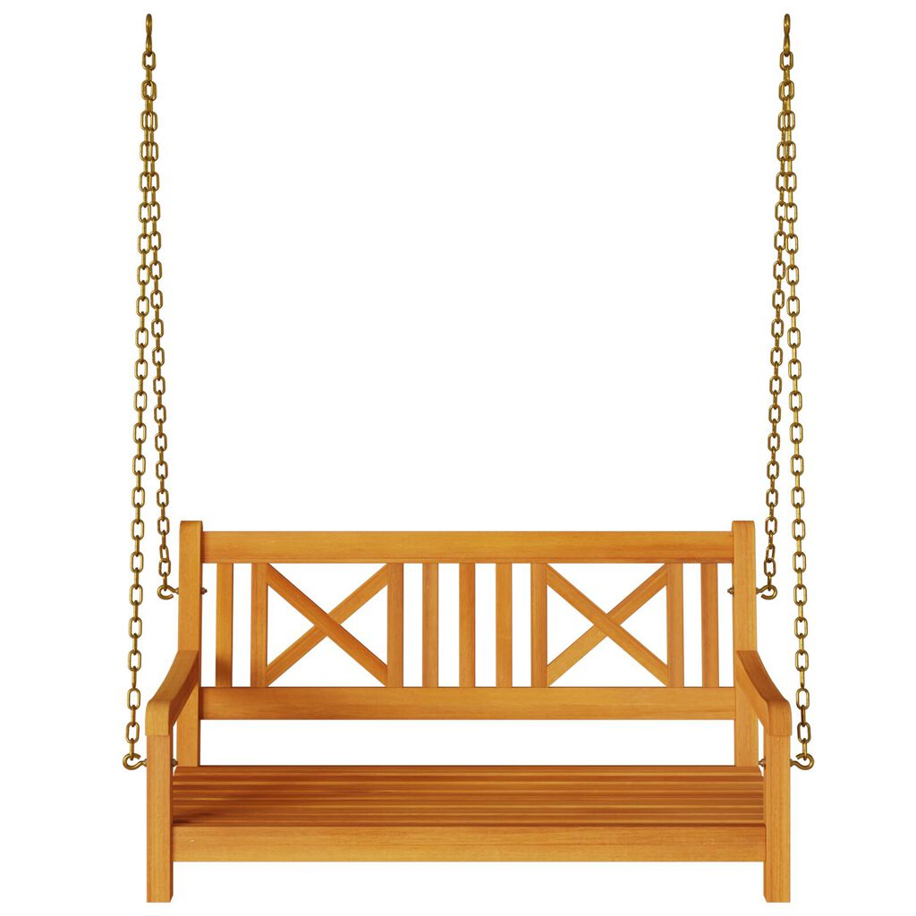 vidaXL 2Θέσιος Πάγκος Swing Κήπου 110x56x58 εκ Μασίφ Ξύλο Ακακίας