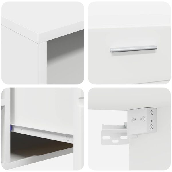 vidaXL Ντουλάπι TV με ράφι Λευκό 150 x 39 x 30 εκ Επεξεργασμένο ξύλο