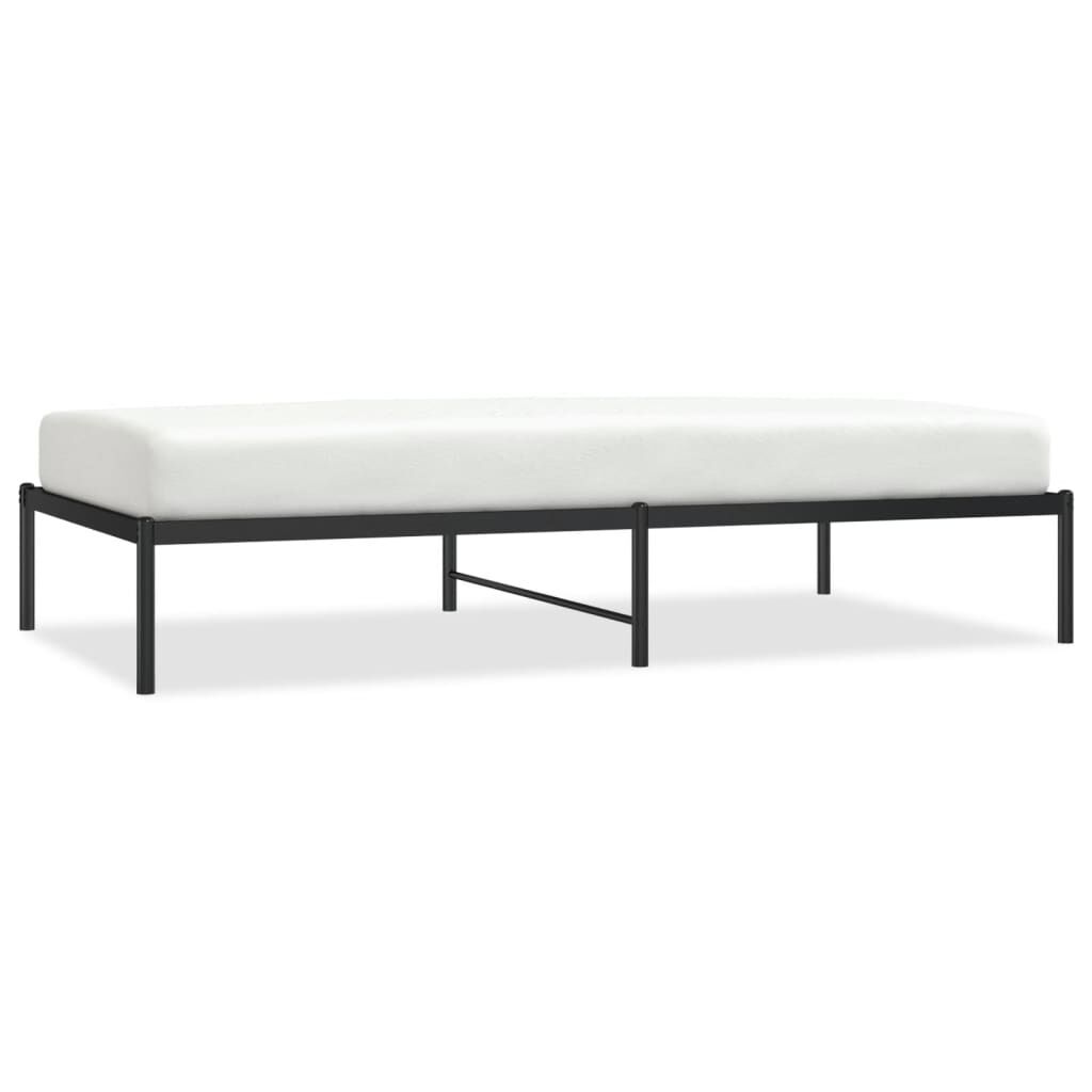 vidaXL Μεταλλικό πλαίσιο κρεβατιού Μαύρο 100x190 cm