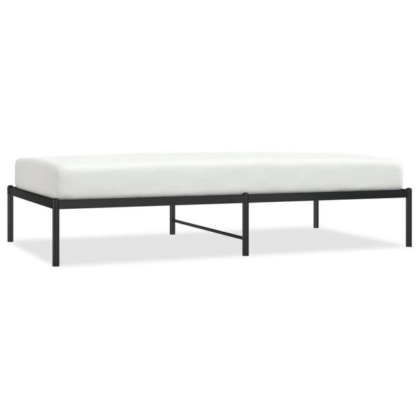 vidaXL Μεταλλικό πλαίσιο κρεβατιού Μαύρο 100x190 cm