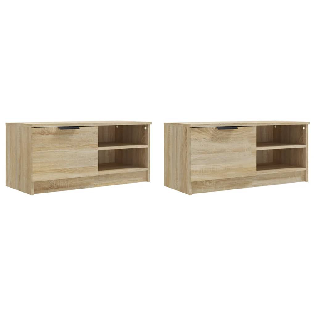 vidaXL Έπιπλα Τηλεόρασης 2 τεμ. Sonoma Δρυς 80x35x36,5 εκ. Επεξ. Ξύλο