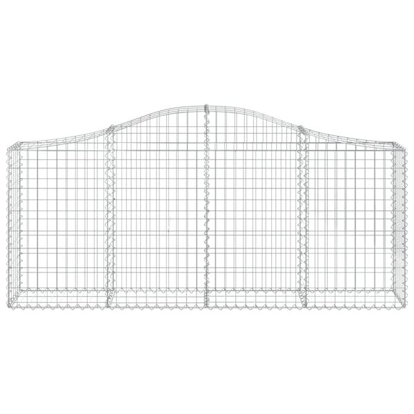 vidaXL Συρματοκιβώτια Τοξωτά 12 τεμ. 200x30x80/100 εκ. Γαλβαν. Ατσάλι