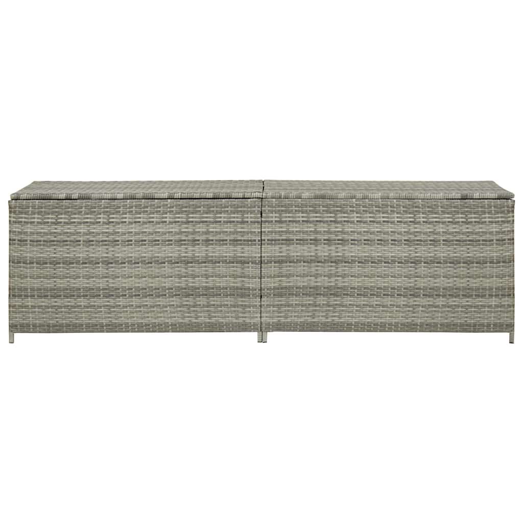 vidaXL Κουτί Αποθήκευσης Κήπου Γκρι 200x50x60 εκ. από Συνθετικό Ρατάν