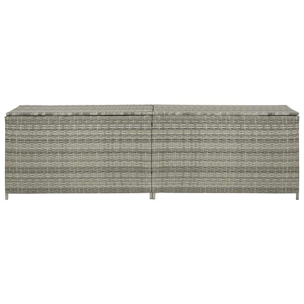vidaXL Κουτί Αποθήκευσης Κήπου Γκρι 200x50x60 εκ. από Συνθετικό Ρατάν