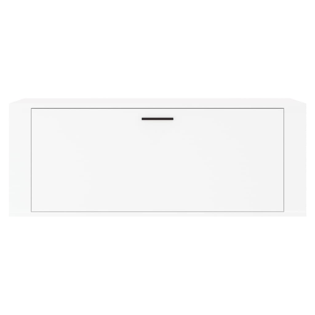 vidaXL Παπουτσοθήκη Επιτοίχια Λευκή 100x35x38 εκ. Επεξεργασμένο Ξύλο