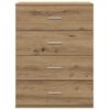 vidaXL Πλαϊνό γραφείο Artisan Oak 60 x 39 x 80 εκ Επεξεργασμένο ξύλο