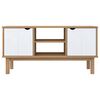 vidaXL Έπιπλο Τηλεόρασης OTTA Καφέ/Λευκό 113,5x43x57 εκ. Μασίφ Πεύκο