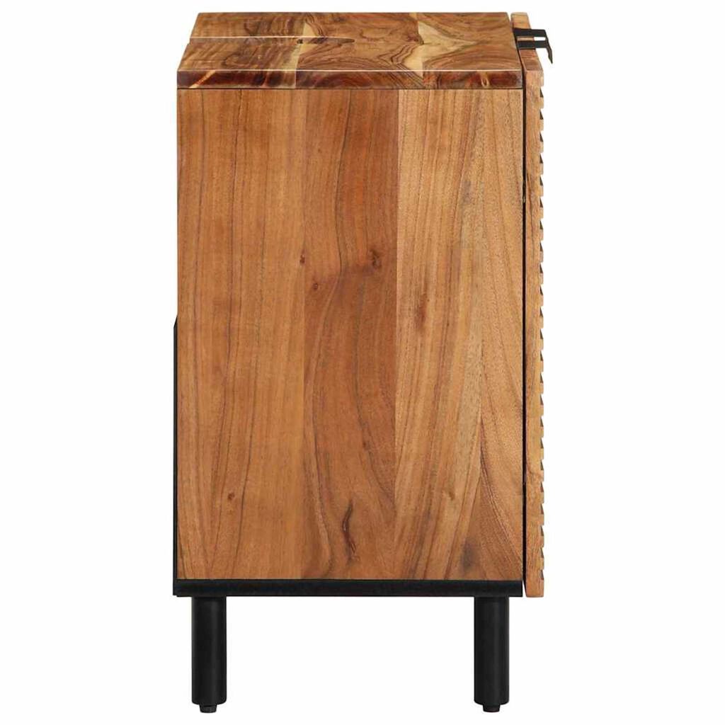 vidaXL Ντουλάπα Μπάνιου Καφέ 62 x 33 x 58 εκ. Μασίφ ξύλο ακακίας