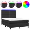 vidaXL &Kappa;&rho;&epsilon;&beta;ά&tau;&iota; Boxspring &mu;&epsilon; &Sigma;&tau;&rho;ώ&mu;&alpha; & LED &Mu;&alpha;ύ&rho;&omicron; 140x190 &epsilon;&kappa;. &Sigma;&upsilon;&nu;&theta;. &Delta;έ&rho;&mu;&alpha;