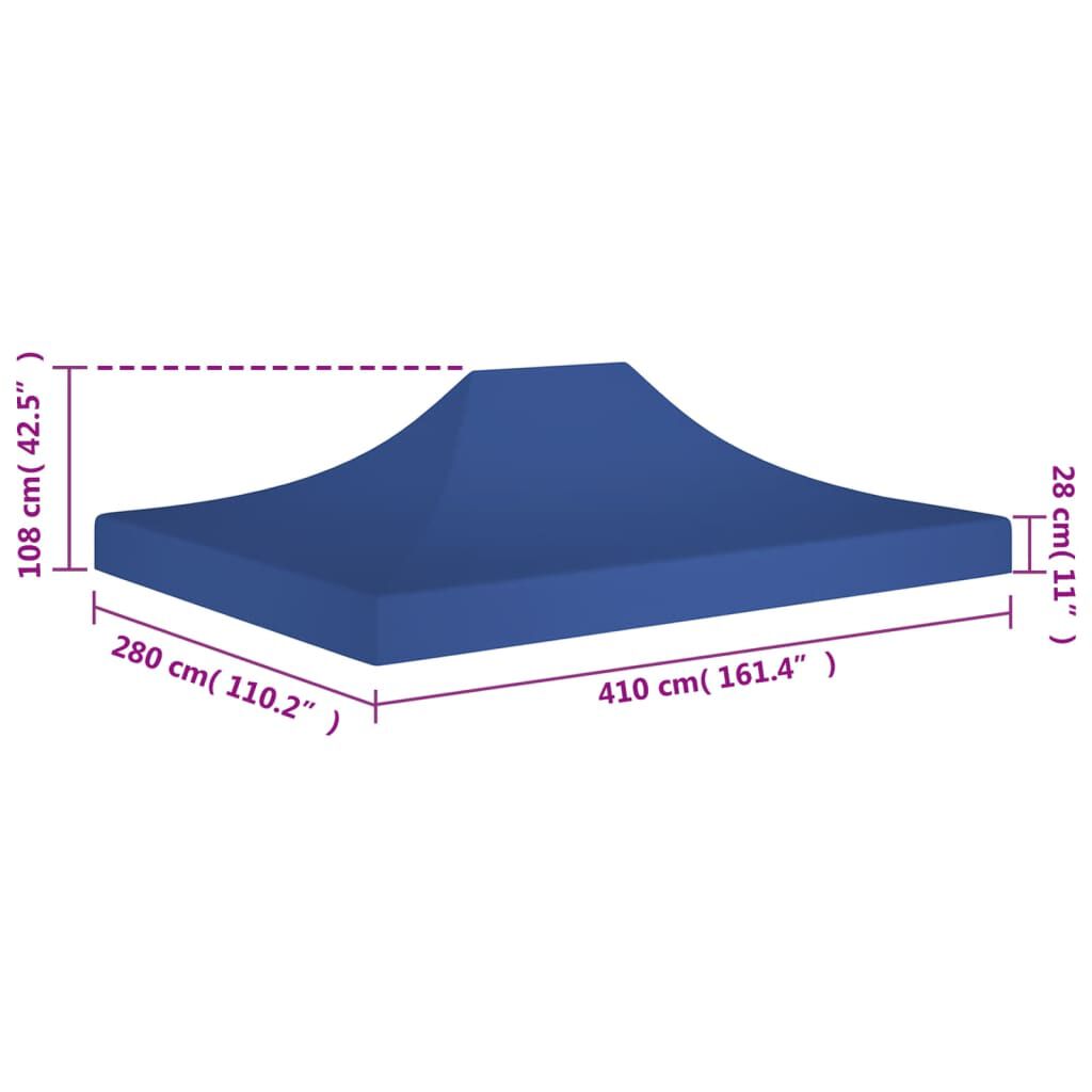 vidaXL Κάλυμμα Τέντας Εκδηλώσεων Μπλε 4 x 3 μ. 270 γρ/μ²