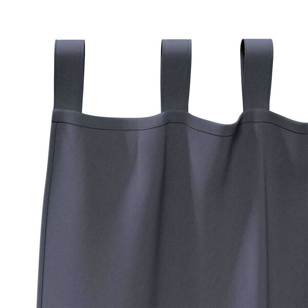 vidaXL Κουρτίνες με κουρτίνες 2 pcs Ανθρακί Πολυεστέρας
