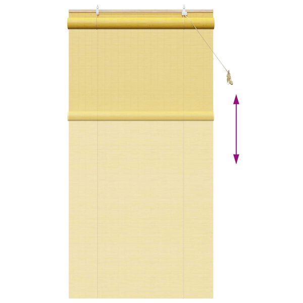 vidaXL Ρολά και Σκίες Παραθύρων Κίτρινο 100 x 220 cm Μπαμπού