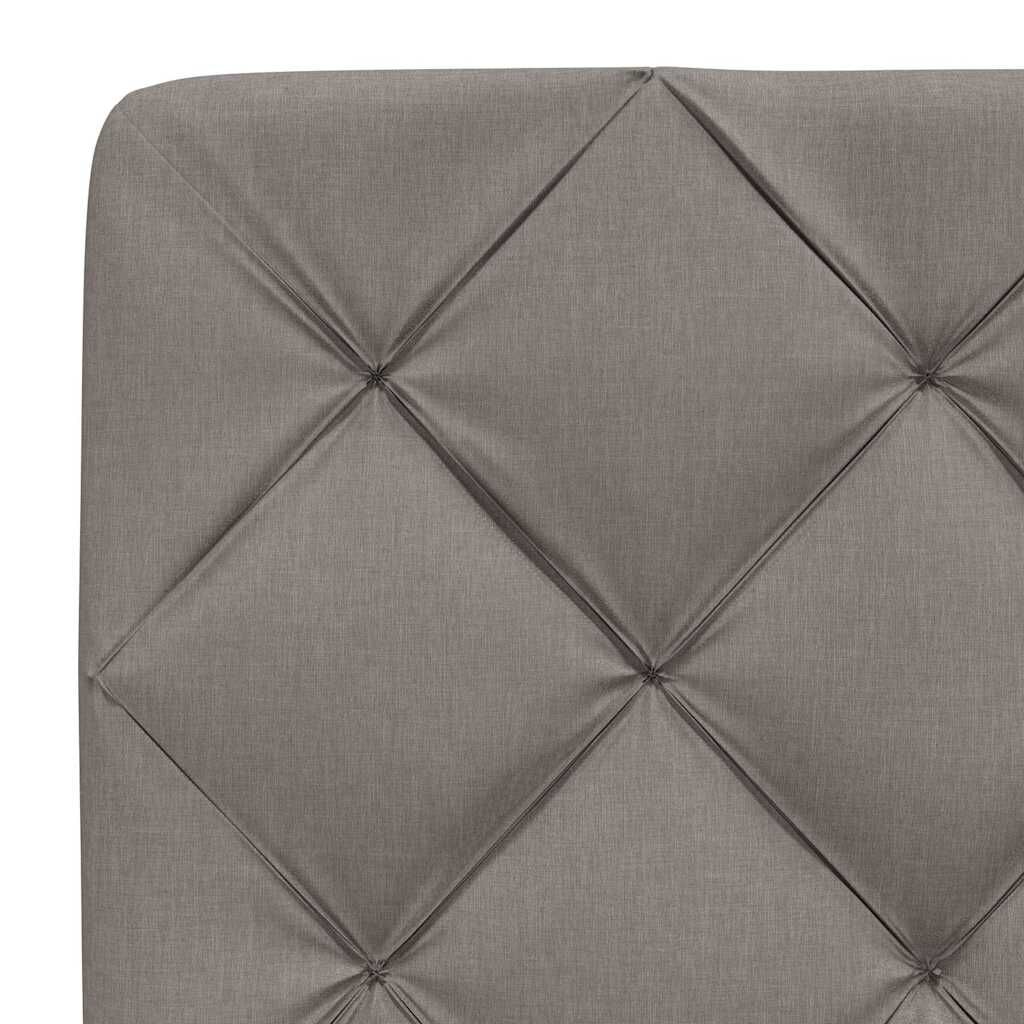 vidaXL Κρεβάτι με Στρώμα Taupe 120x200 εκ. Υφασμάτινο