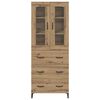 vidaXL Highboard Artisan Oak 69,5 x 34 x 180 &epsilon;&kappa;. &Epsilon;&pi;&epsilon;&xi;&epsilon;&rho;&gamma;&alpha;&sigma;&mu;έ&nu;&omicron; &xi;ύ&lambda;&omicron;