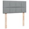vidaXL Κρεβάτι Boxspring με Στρώμα Ανοιχτό Γκρι 80x200 εκ. Υφασμάτινο
