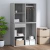 vidaXL Ντουλάπι Γυαλιστερό Γκρι Sonoma 80x40x65 εκ. Επεξεργασμένο Ξύλο