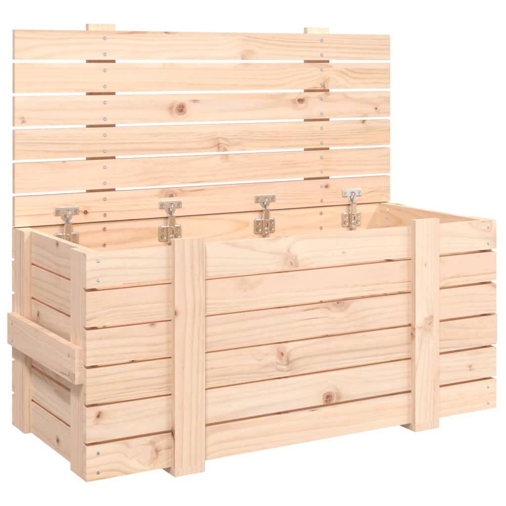 vidaXL Κουτί Αποθήκευσης 91x40,5x42 εκ. από Μασίφ Ξύλο Πεύκου