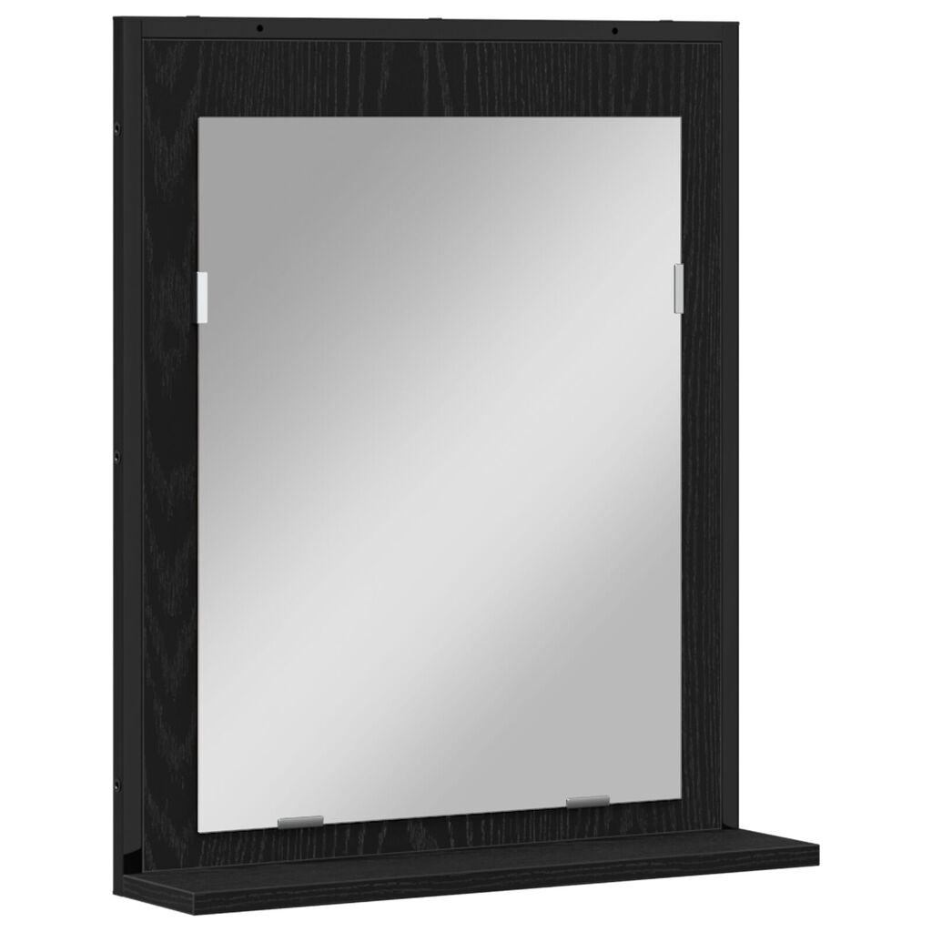 Καθρέφτης μπάνιου vidaXL Μαύρο Δρυς 50x12x60 εκ. Επεξεργασμένο ξύλο